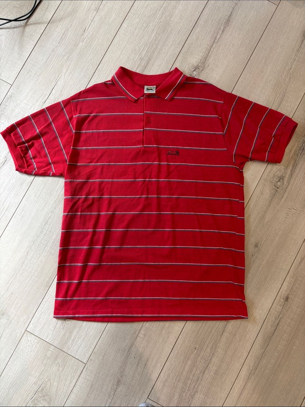 Vintage le Tigre striped polo size L